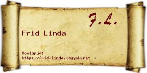 Frid Linda névjegykártya